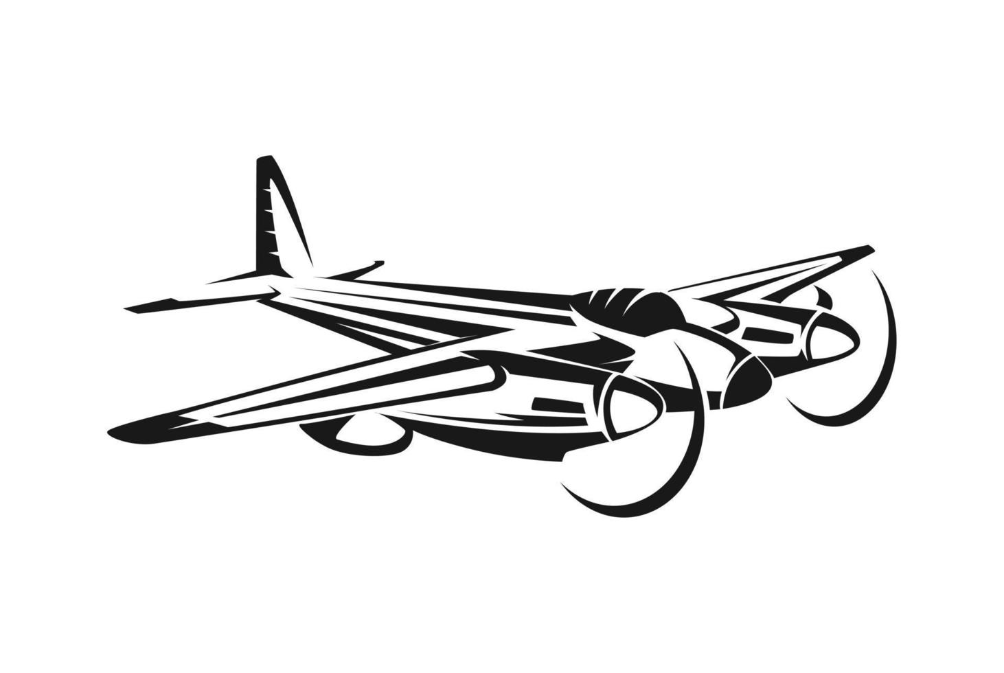 mosquito aircraft illustration vector