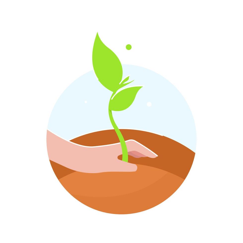 plant Trees flat design vector illustration, simple and modern graphic element for icon, infographic, logo, etc