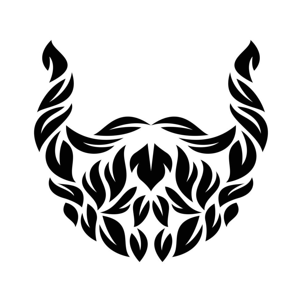 beard leaf illustrator vector