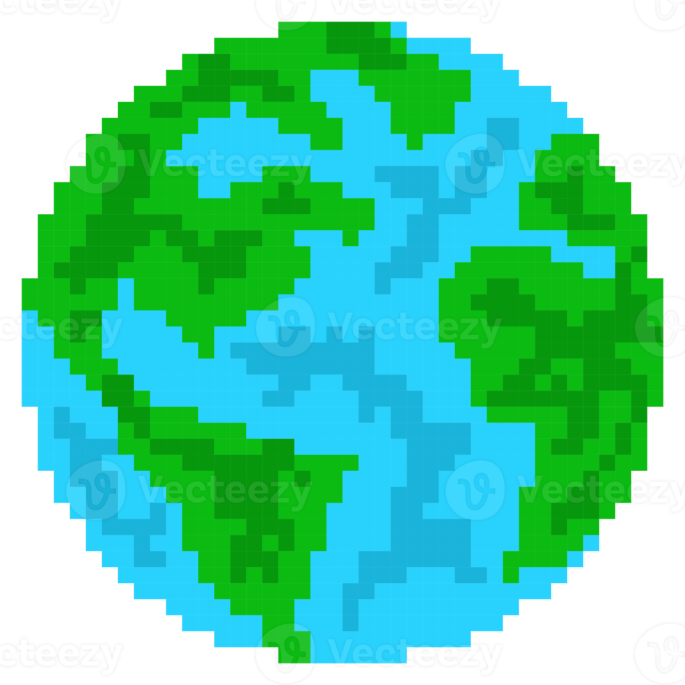 pixel art planeta terra png