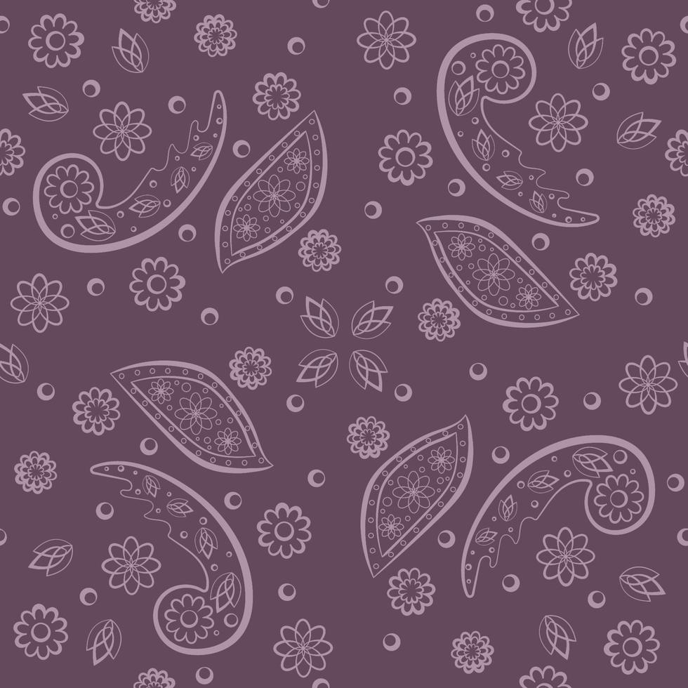 Seamless pattern based on paisley Bandana Print ornament vector