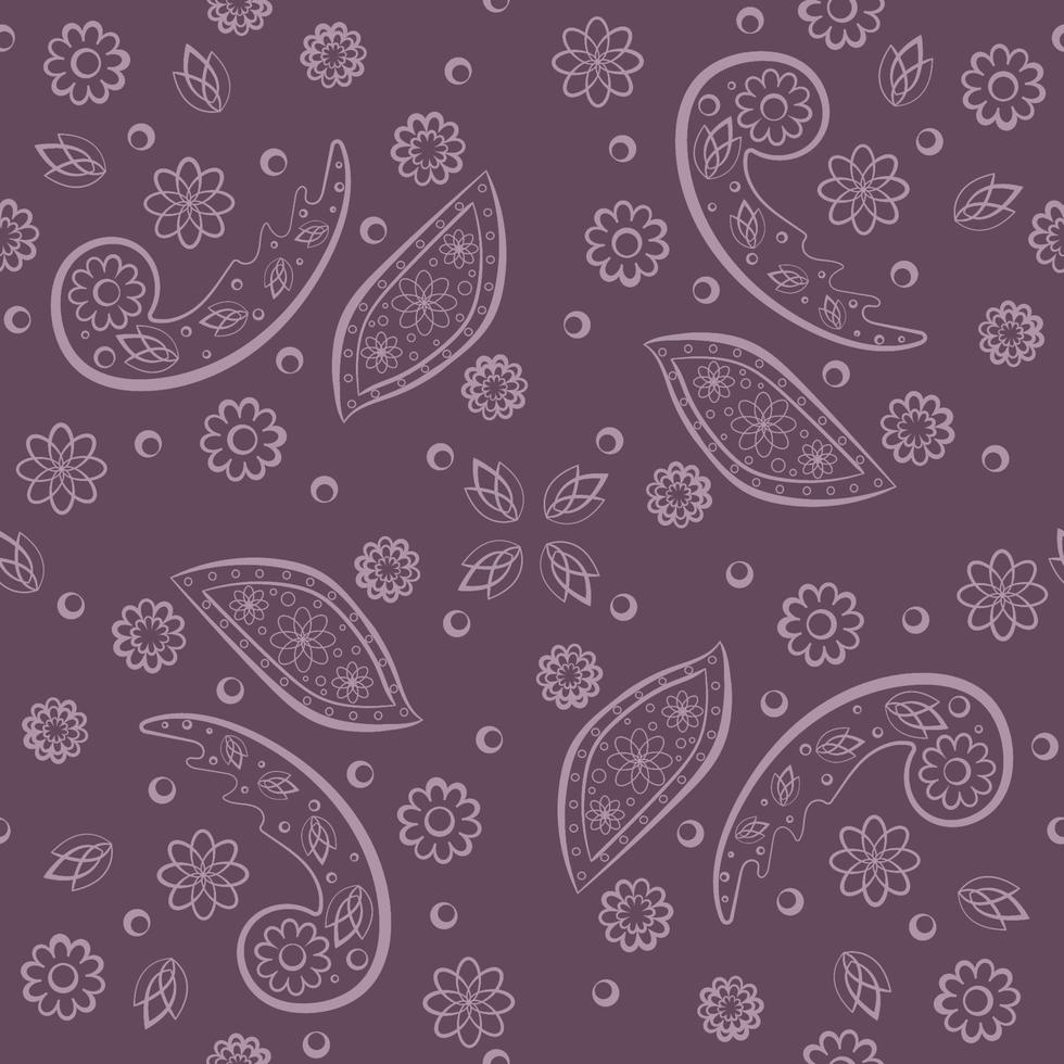 Seamless pattern based on paisley Bandana Print ornament vector