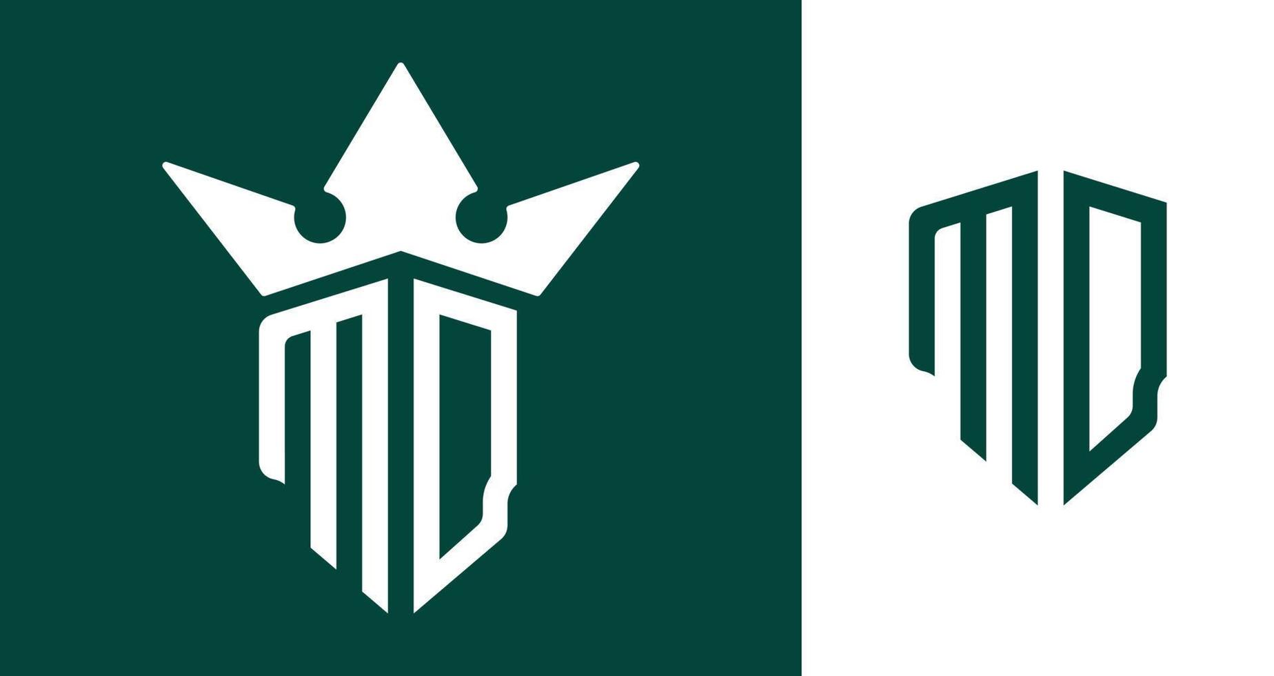 Creative Initial Letters MO Logo Designs. vector
