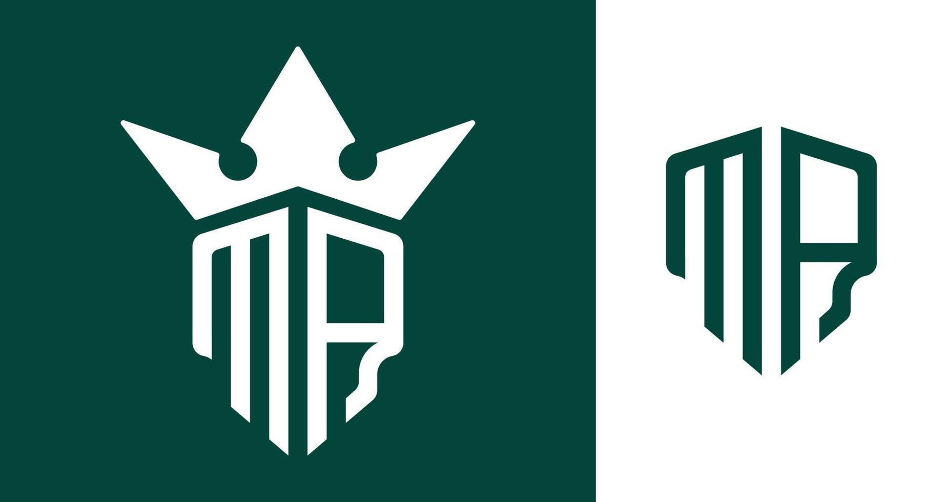Diseños creativos del logotipo ma de las letras iniciales. vector