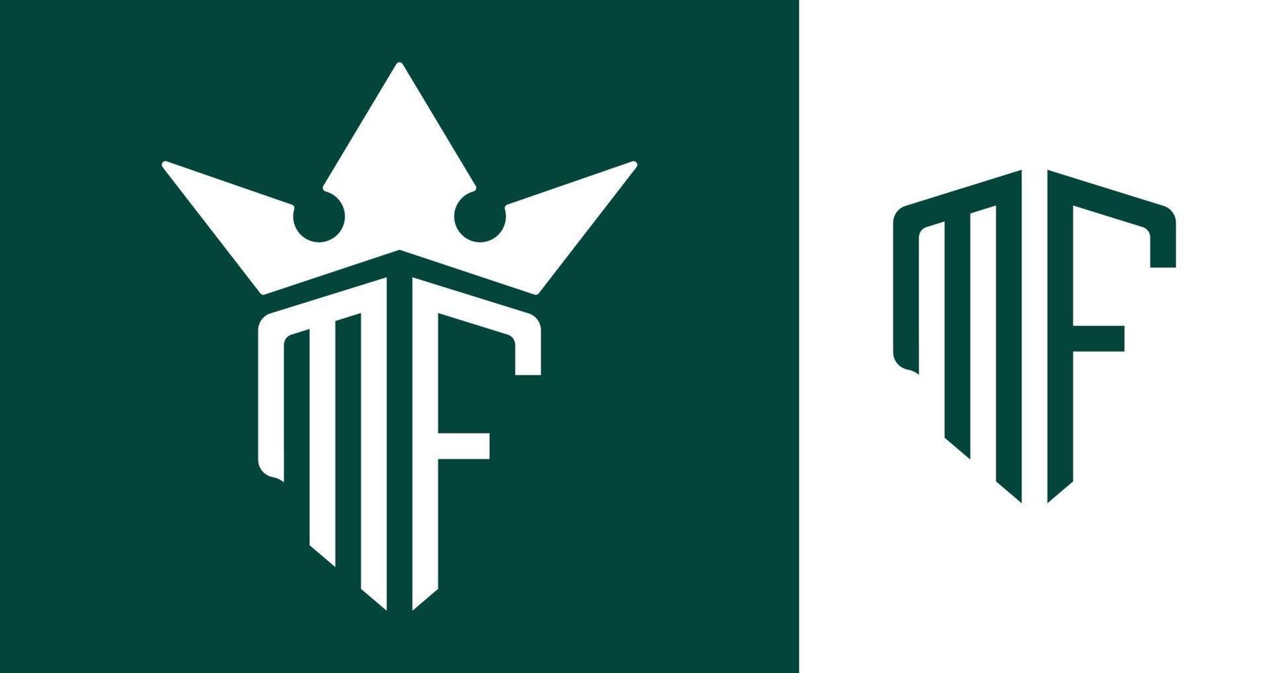 Creative Initial Letters MF Logo Designs. vector
