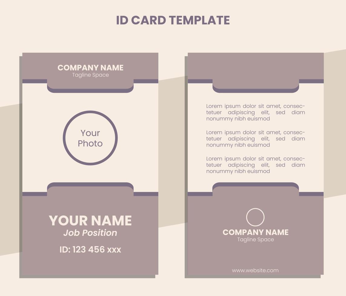 Vertical ID Card Ultramodern Template vector