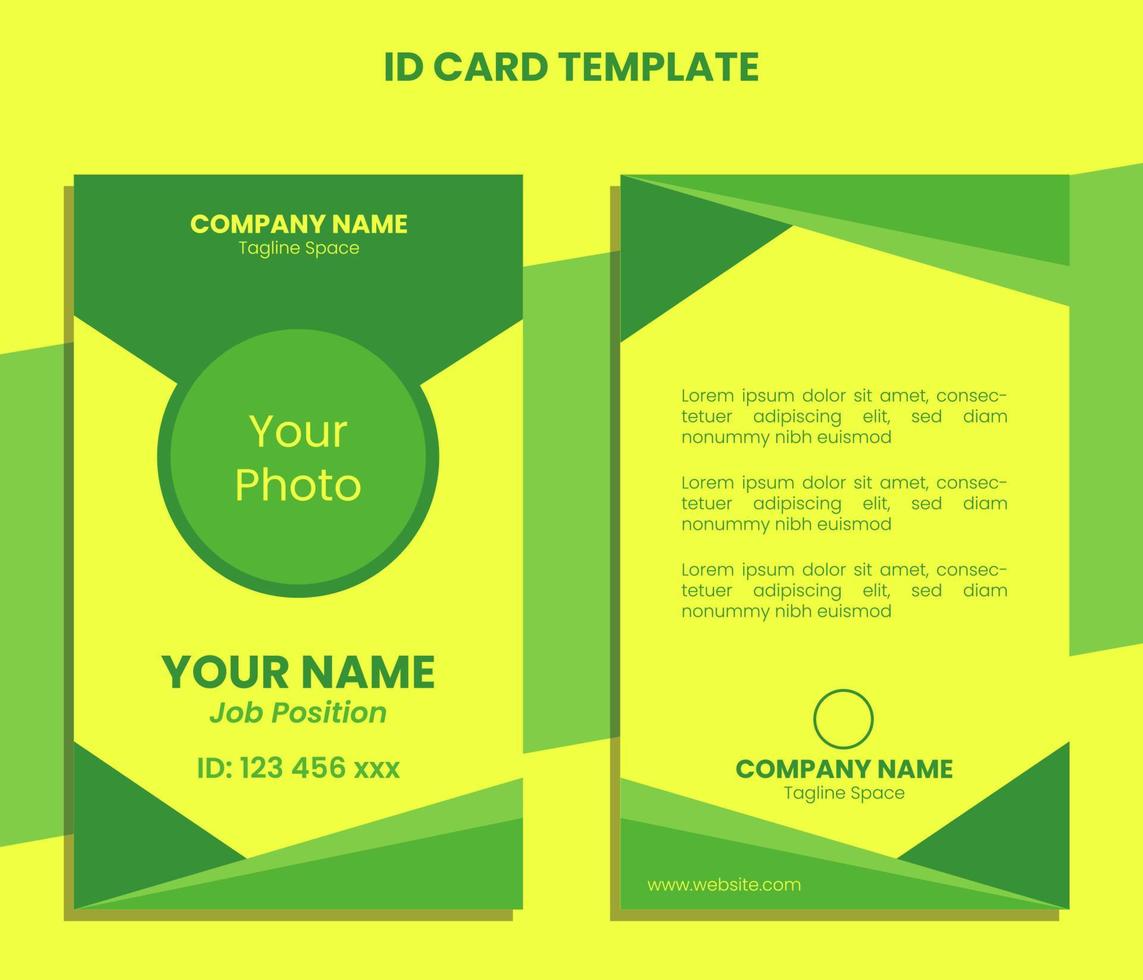 Vertical ID Card Ultramodern Template vector