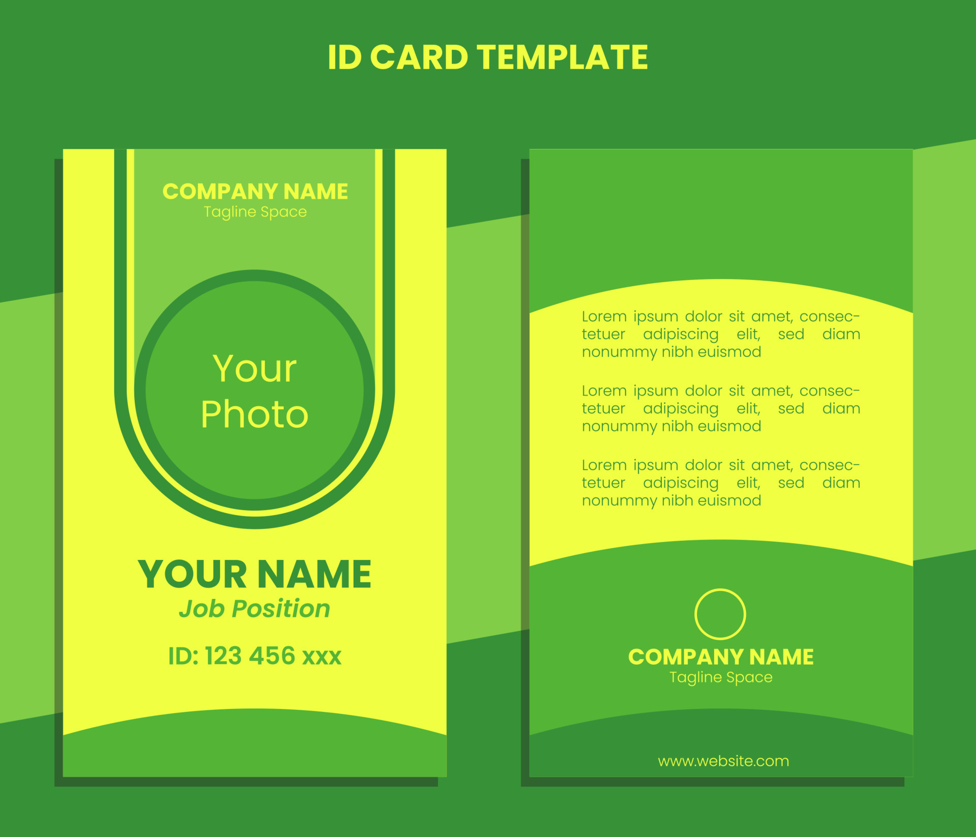 Vertical ID Card Ultramodern Template 13529102 Vector Art at Vecteezy