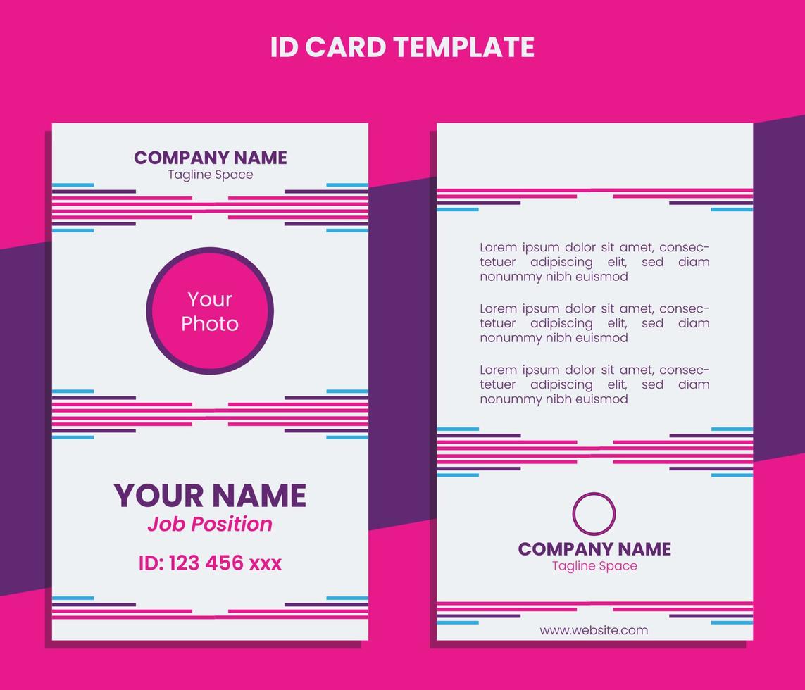 plantilla ultramoderna de tarjeta de identificación vertical vector
