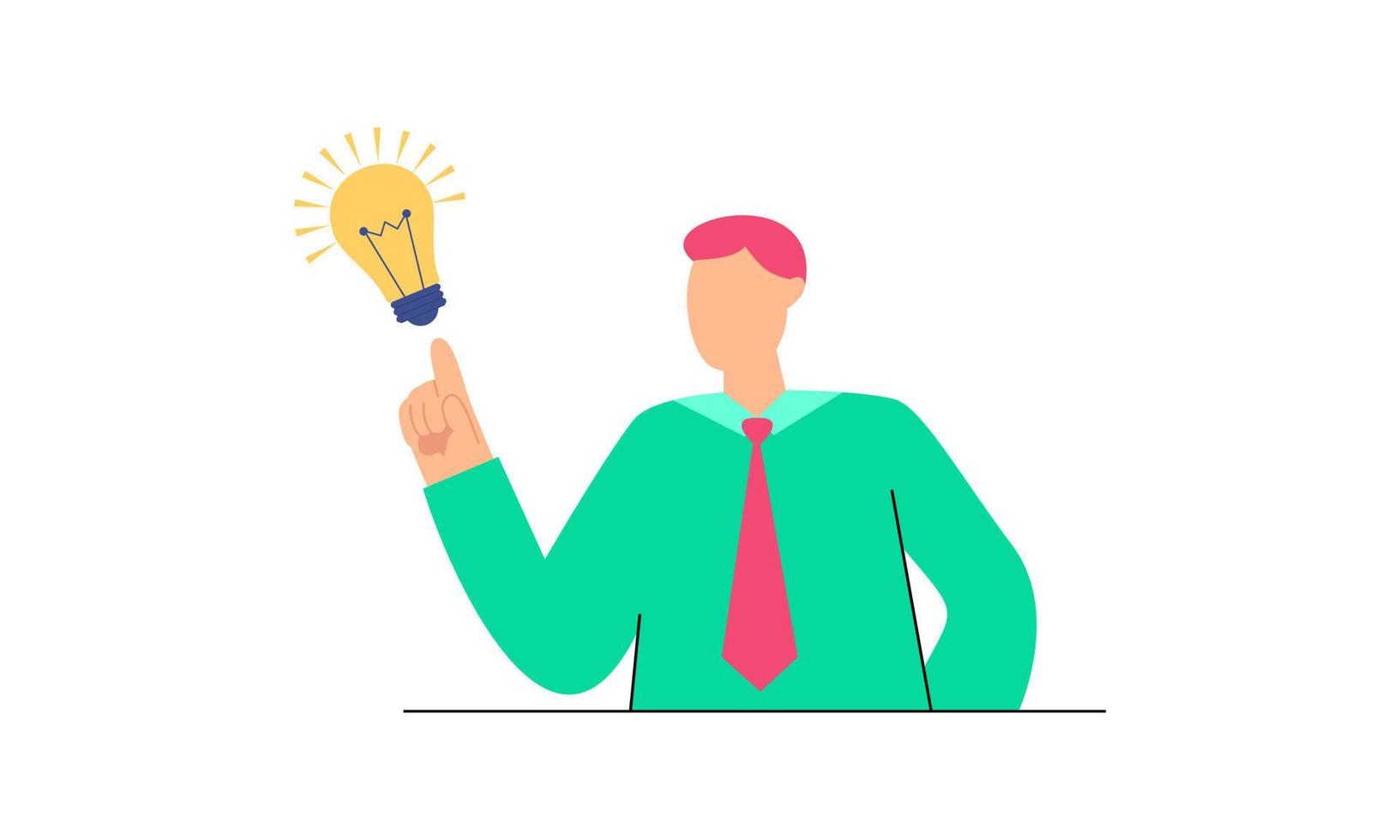People shows gesture of a great idea creativity thinking concept vector