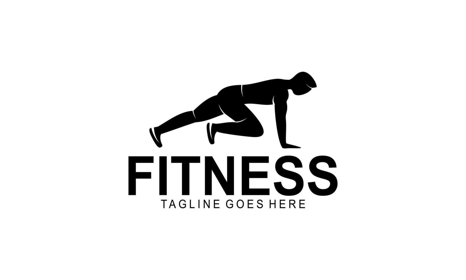 Workout logo. Fitness, aerobic and workout exercise in gym. vector