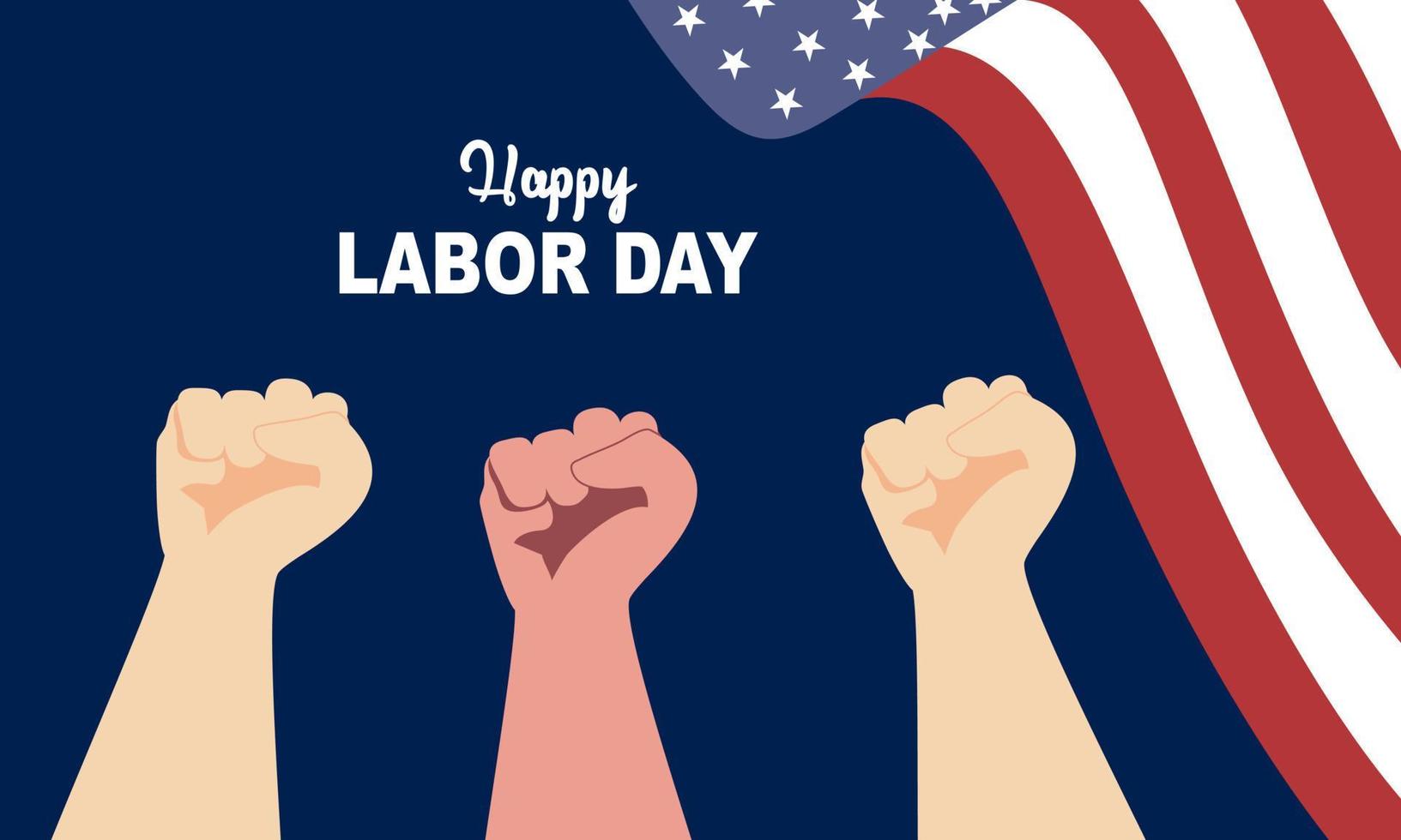 Hand drawn labor day background vector illustration