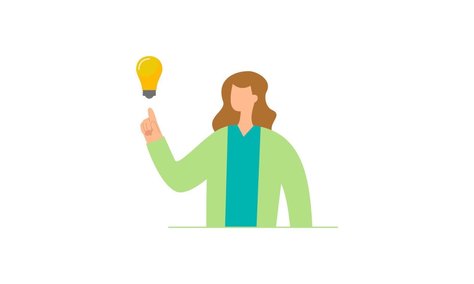 People shows gesture of a great idea creativity thinking concept vector
