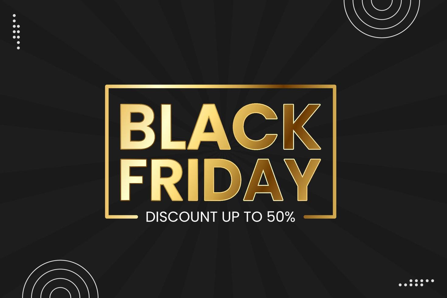 Luxury Black Friday sale banner vector