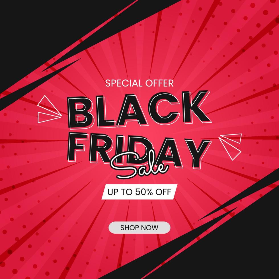 Special Offer Black Friday sale banner vector