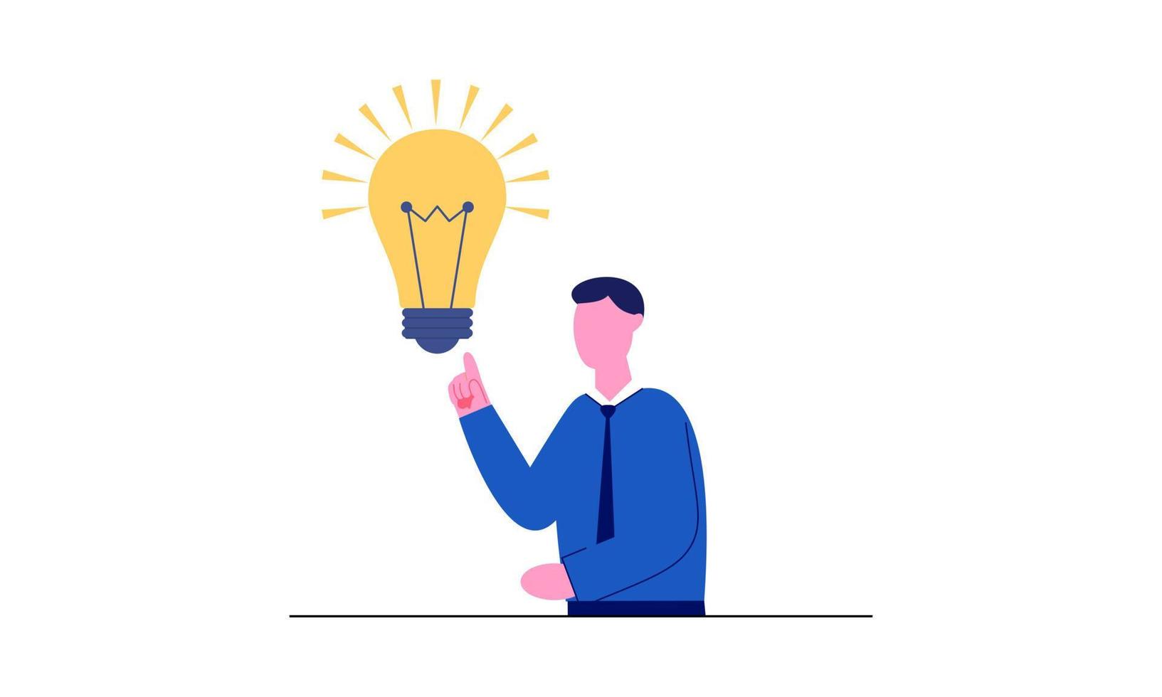 People shows gesture of a great idea creativity thinking concept vector