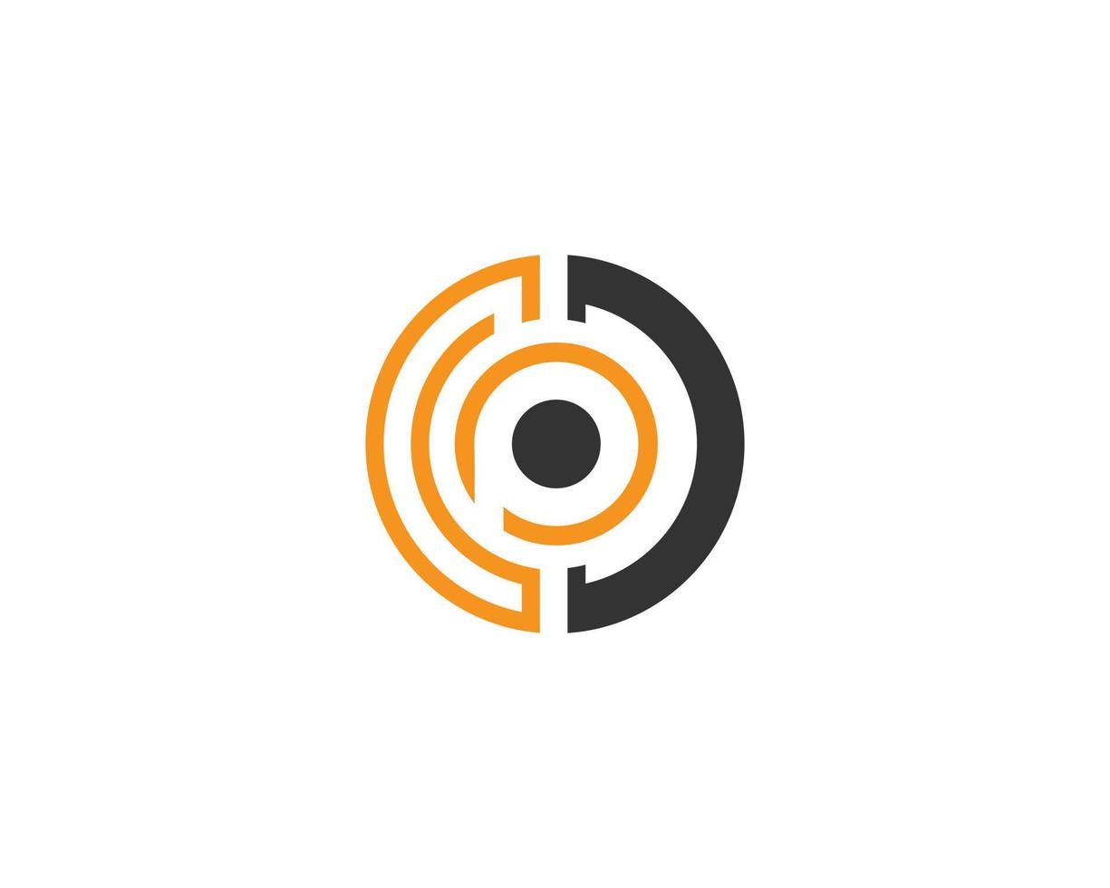 CPD Letter Initial Line Symbol Logo Design Template Vector Illustration