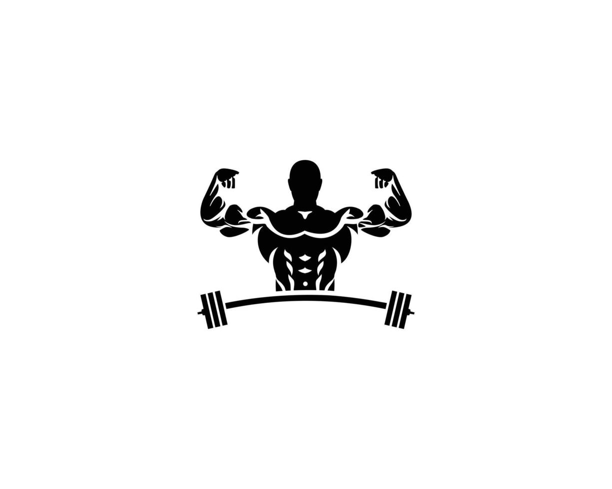 Gym Bodybuilding Fitness Club Logo Design Icon Vector Template.