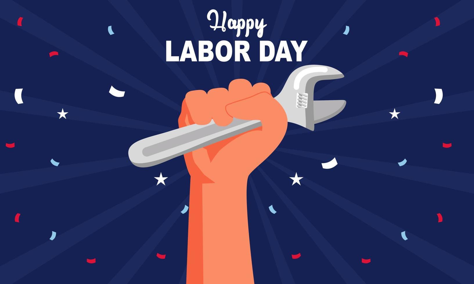 Hand drawn labor day background vector illustration