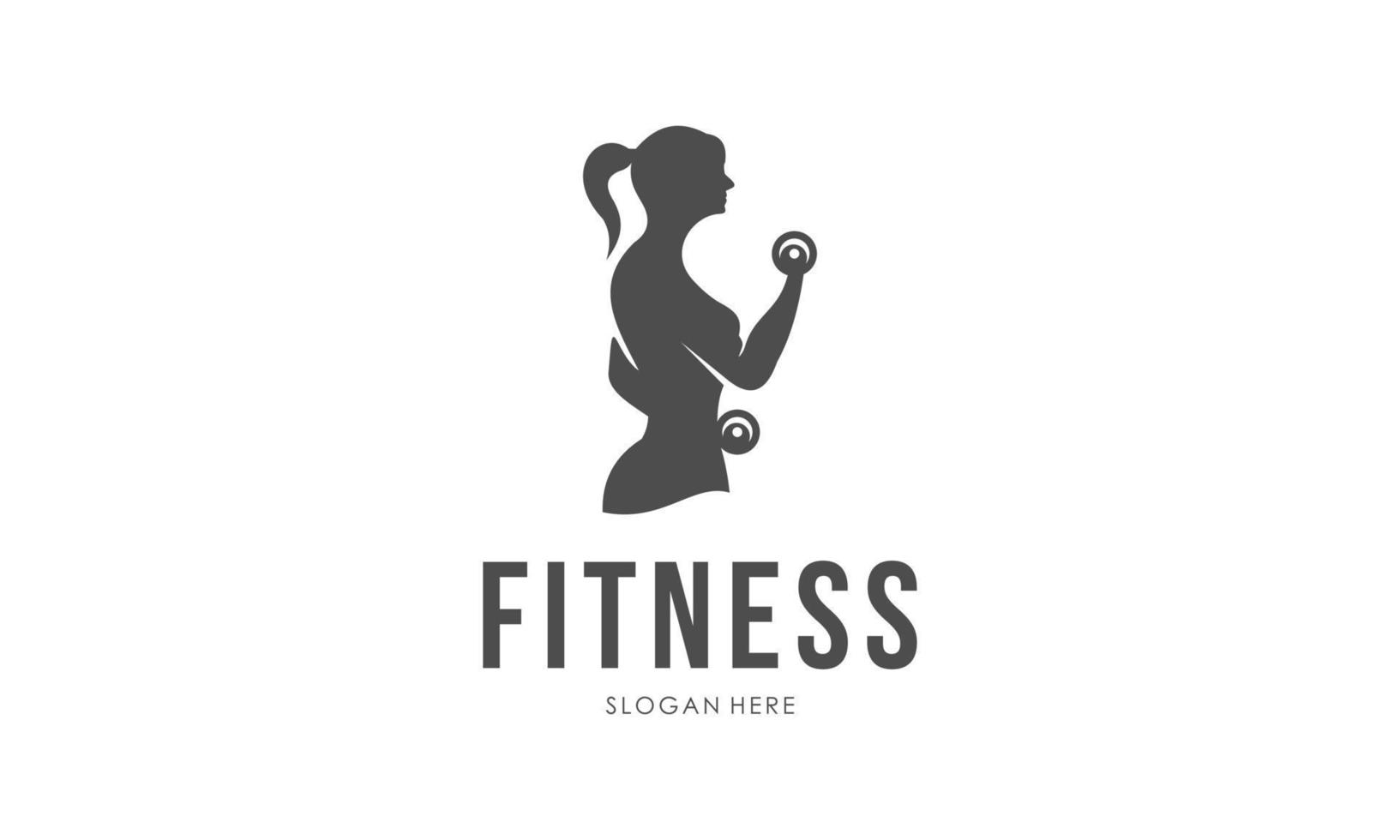 Workout logo. Fitness, aerobic and workout exercise in gym. vector