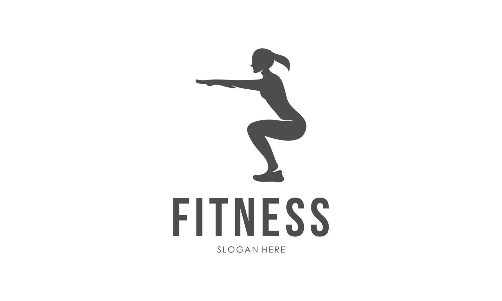 Workout logo. Fitness, aerobic and workout exercise in gym. vector