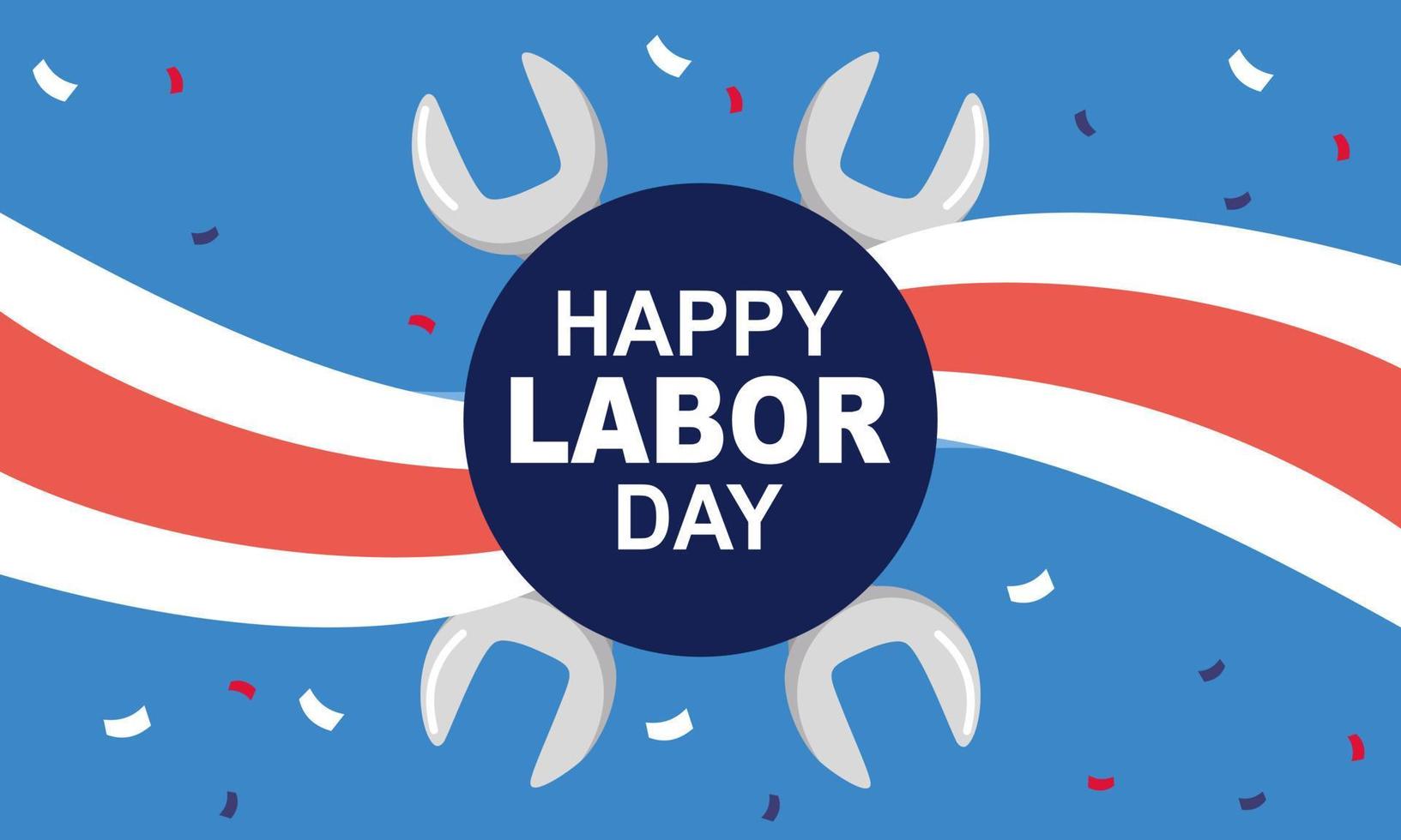 Hand drawn labor day background vector illustration