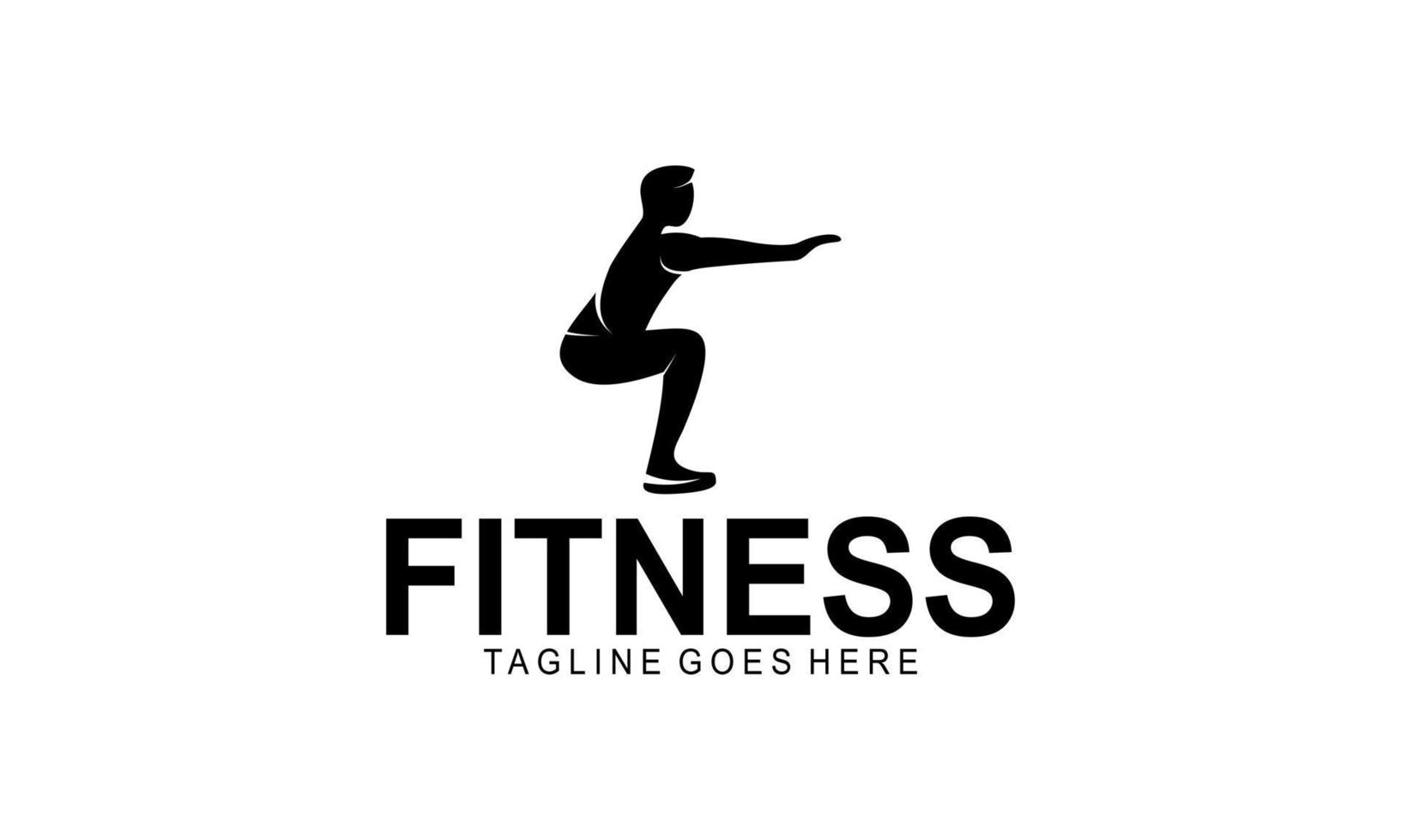 Workout logo. Fitness, aerobic and workout exercise in gym. vector