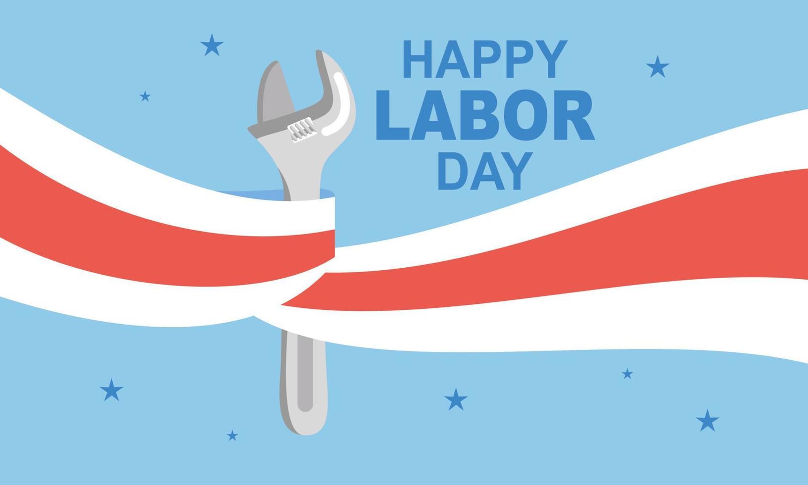 Hand drawn labor day background vector illustration