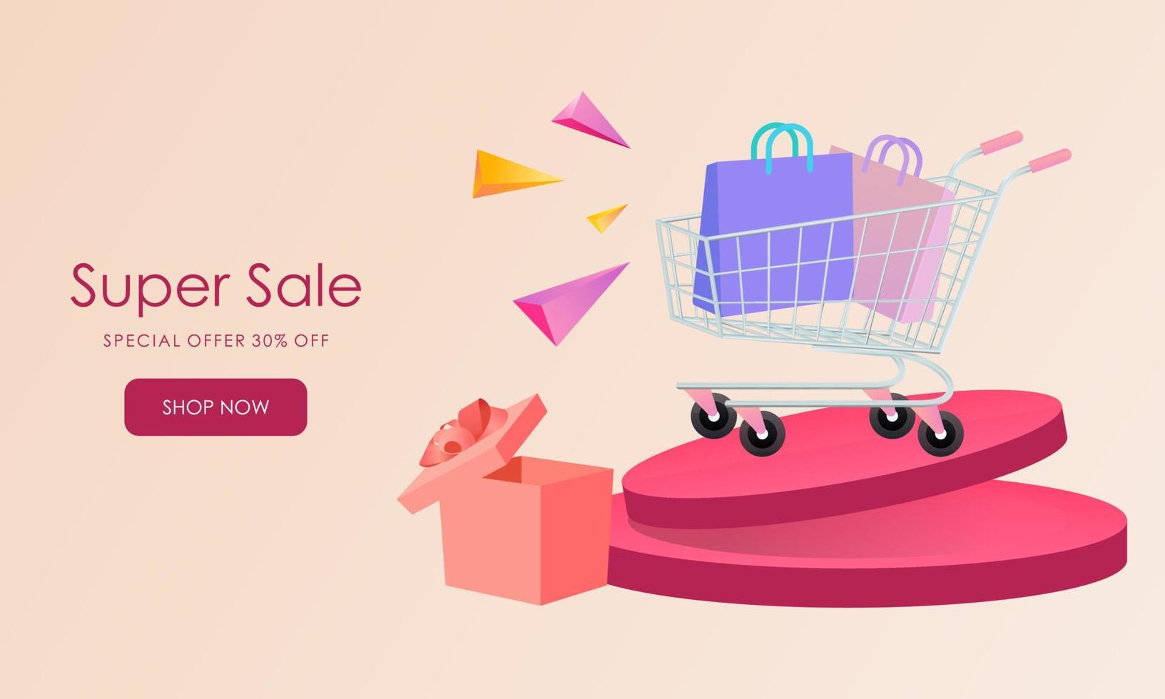 Shopping sale promotion banner. Concept of great discount, suitable for black friday and anniversary vector