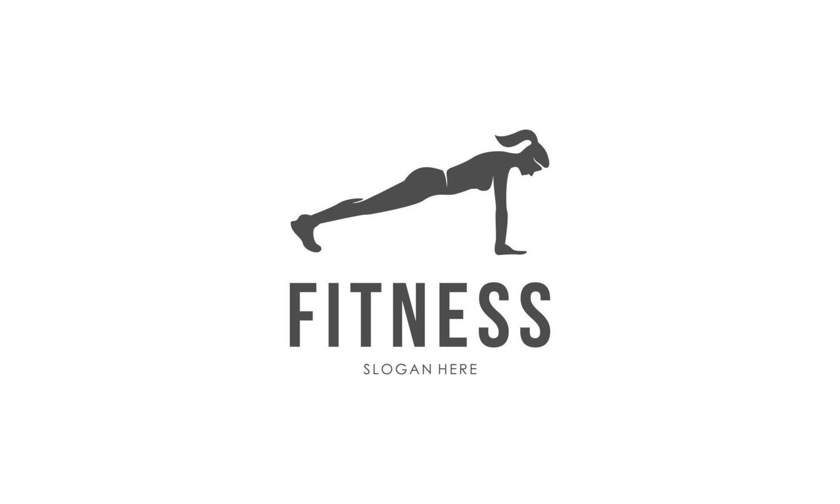 Workout logo. Fitness, aerobic and workout exercise in gym. vector