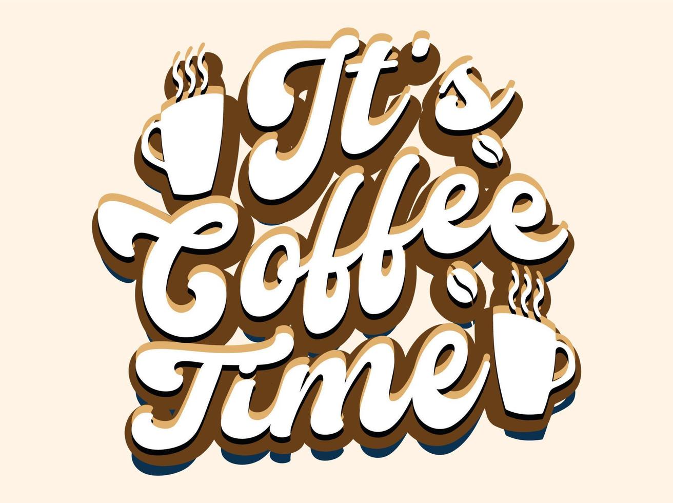 Trendy coffee tshirt design, vintage typography and lettering art, retro slogan vector