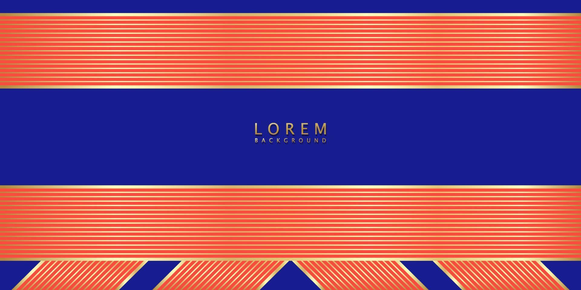blue and red background with golden lines. vector