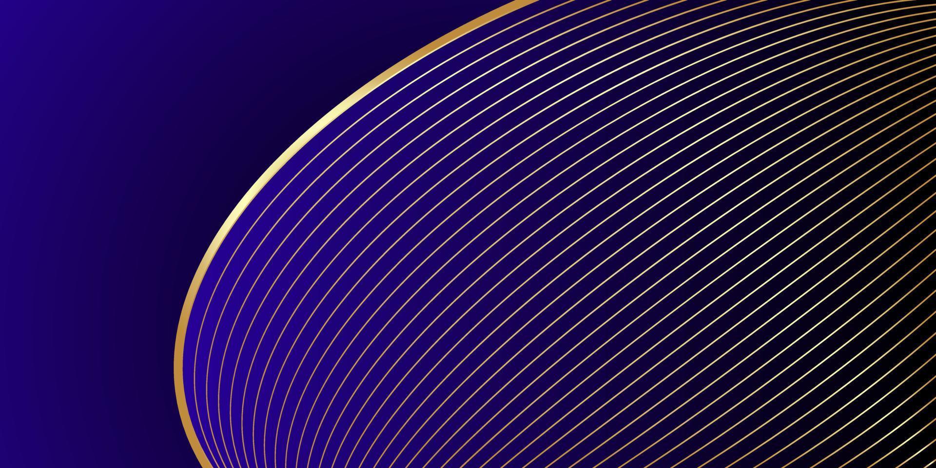 Blue background with golden stripes. vector