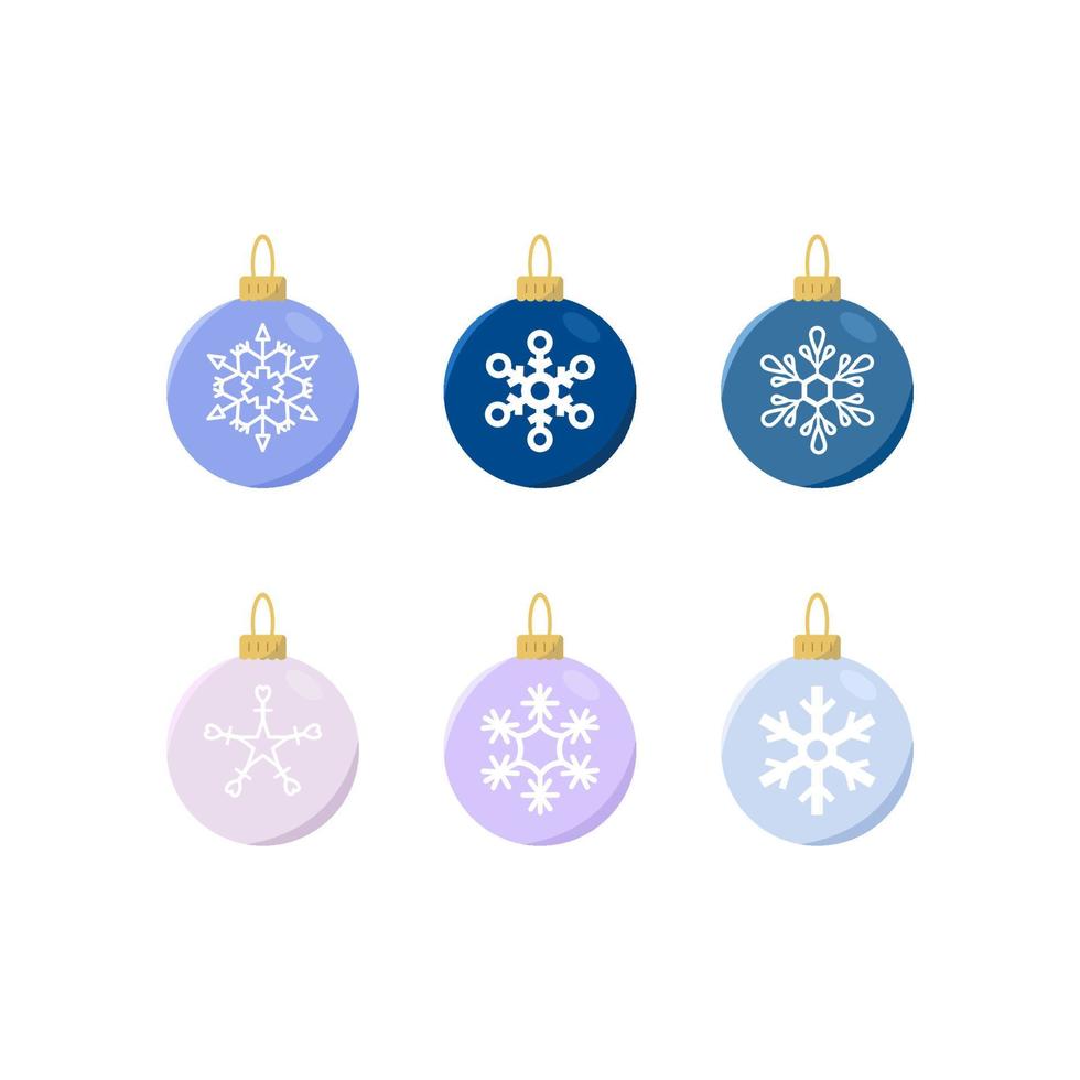 Christmas ball vector element set
