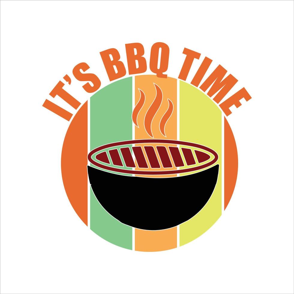 BBQ T-shirt design vector
