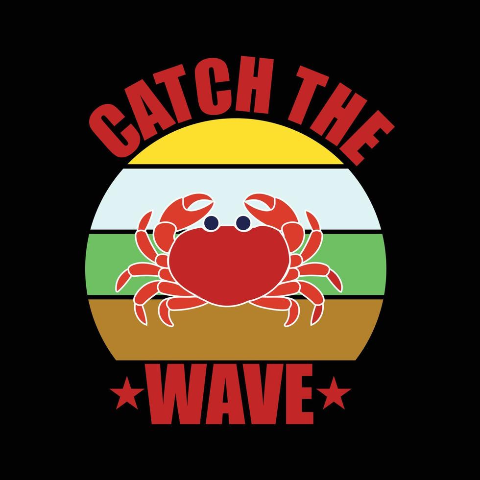 Crab T-shirt design vector