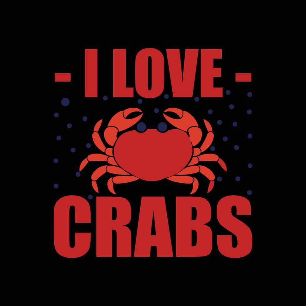 Crab T-shirt design vector