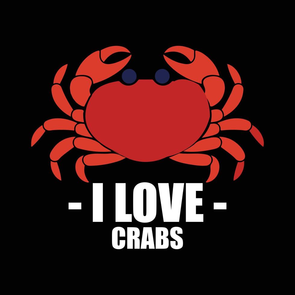 Crab T-shirt design vector