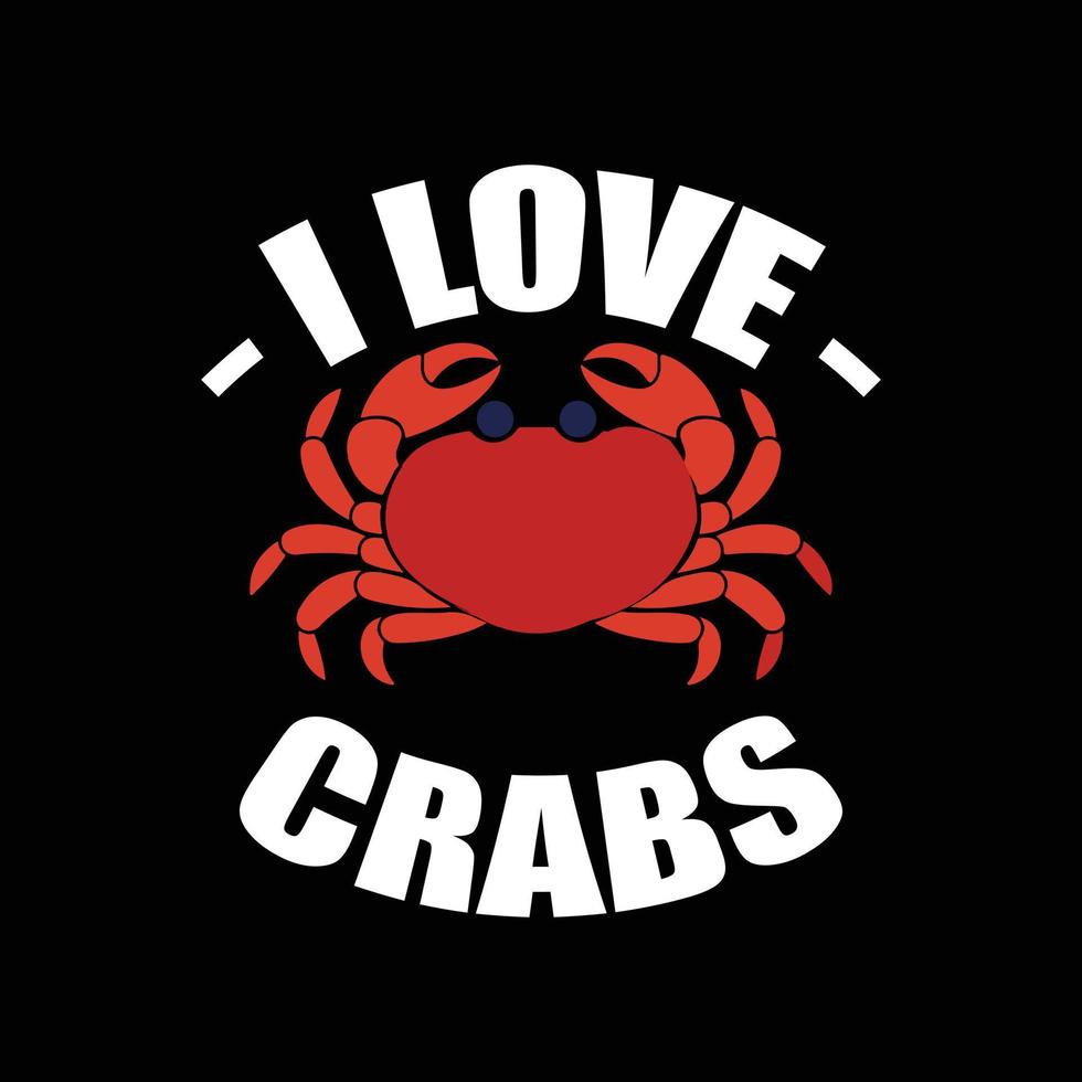 Crab T-shirt design vector