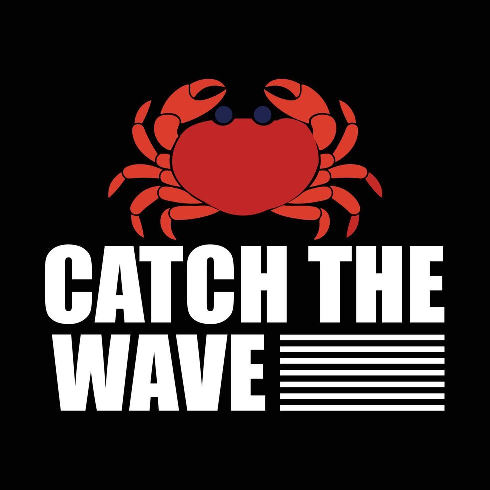 Crab T-shirt design vector