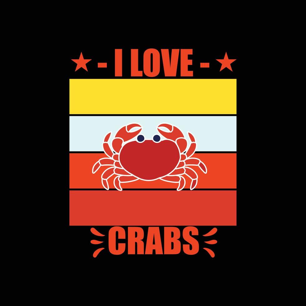 Crab T-shirt design vector