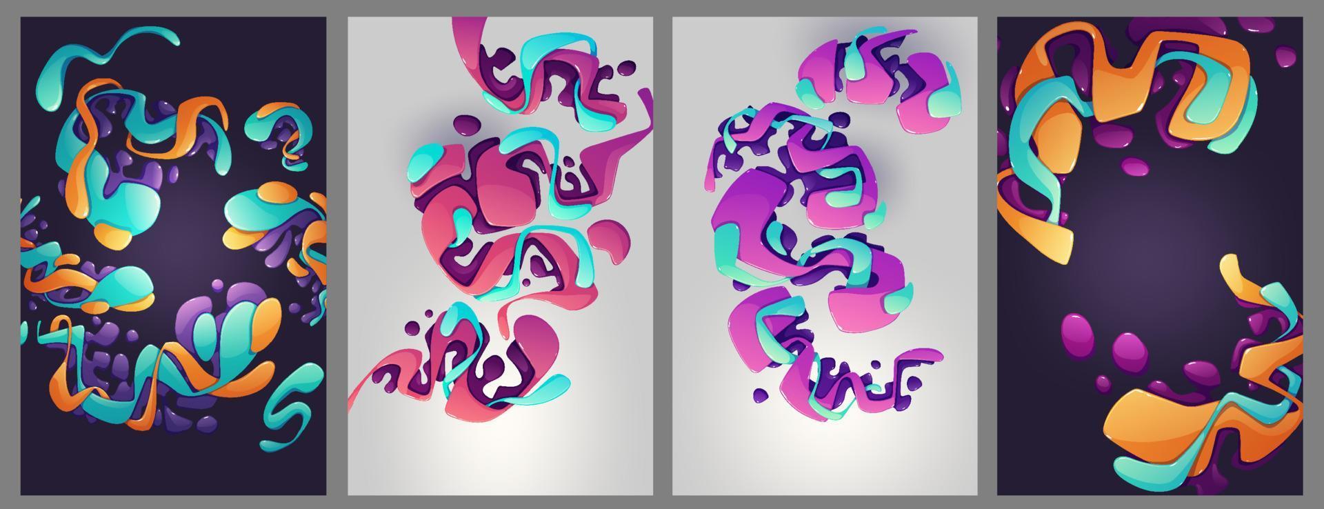 Abstract art backgrounds, modular painting arts vector