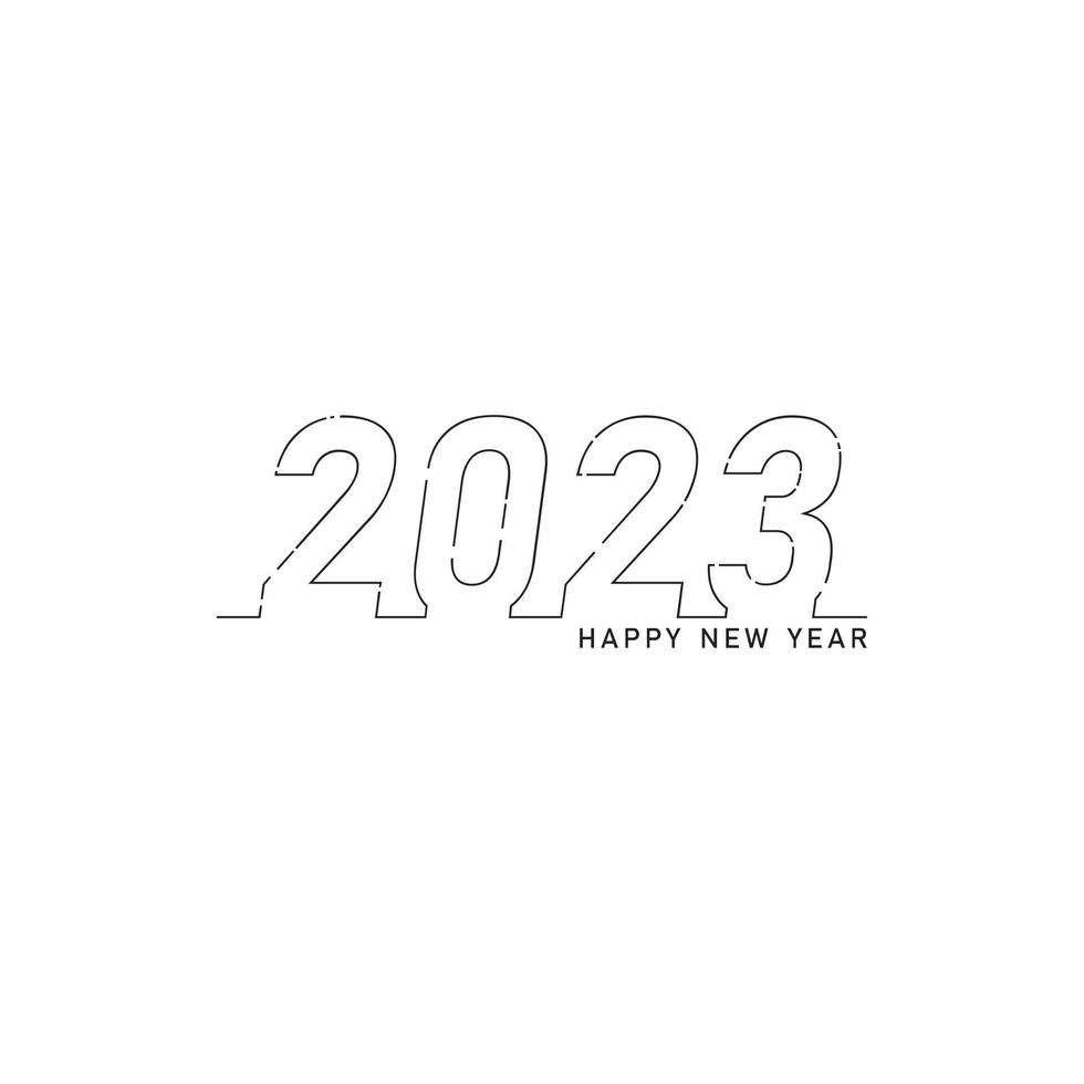 2023. 2023 year. 2023 Text design. Happy New Year 2023. 2023 Vector design illustration. 2023 number design typography for poster, template, banner, or greeting card for Happy new year