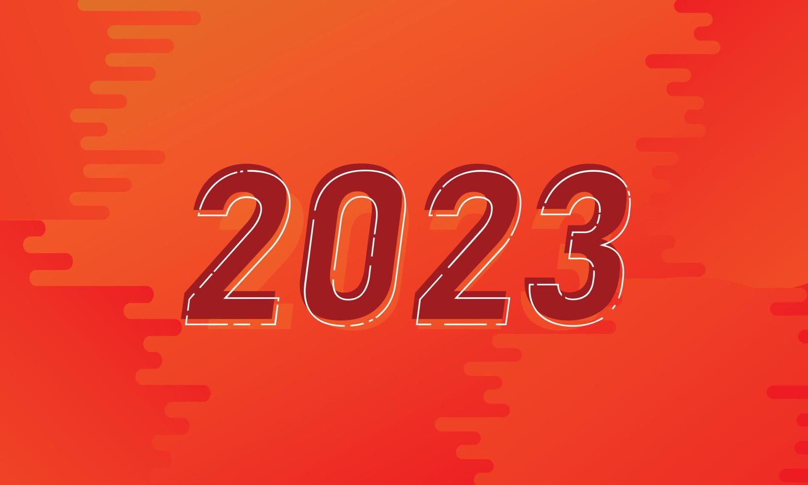 2023. 2023 año. Fondo de diseño 2023. feliz año nuevo 2023. 2023 ilustración de diseño vectorial. Tipografía de diseño de números 2023 para póster, plantilla, pancarta o tarjeta de felicitación para feliz año nuevo vector