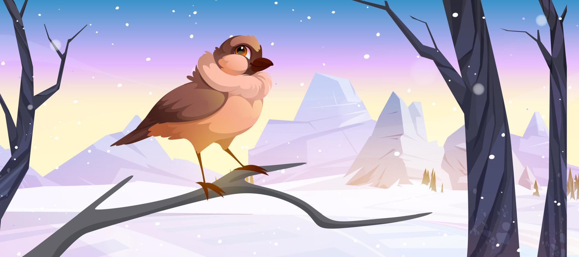 Cartoon sparrow bird sitting on branch at winter 13530959 Vector Art at Vecteezy Cartoon sparrow bird sitting on branch at winter 13530959 Vector Art at Vecteezy