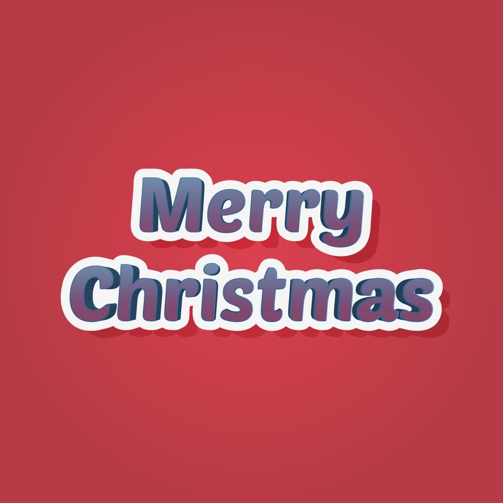 Merry Christmas background with blue letters vector