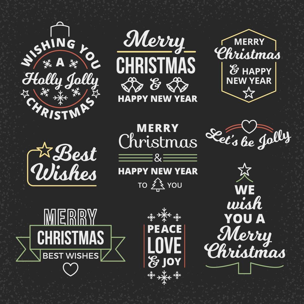 Great collection of christmas labels vector