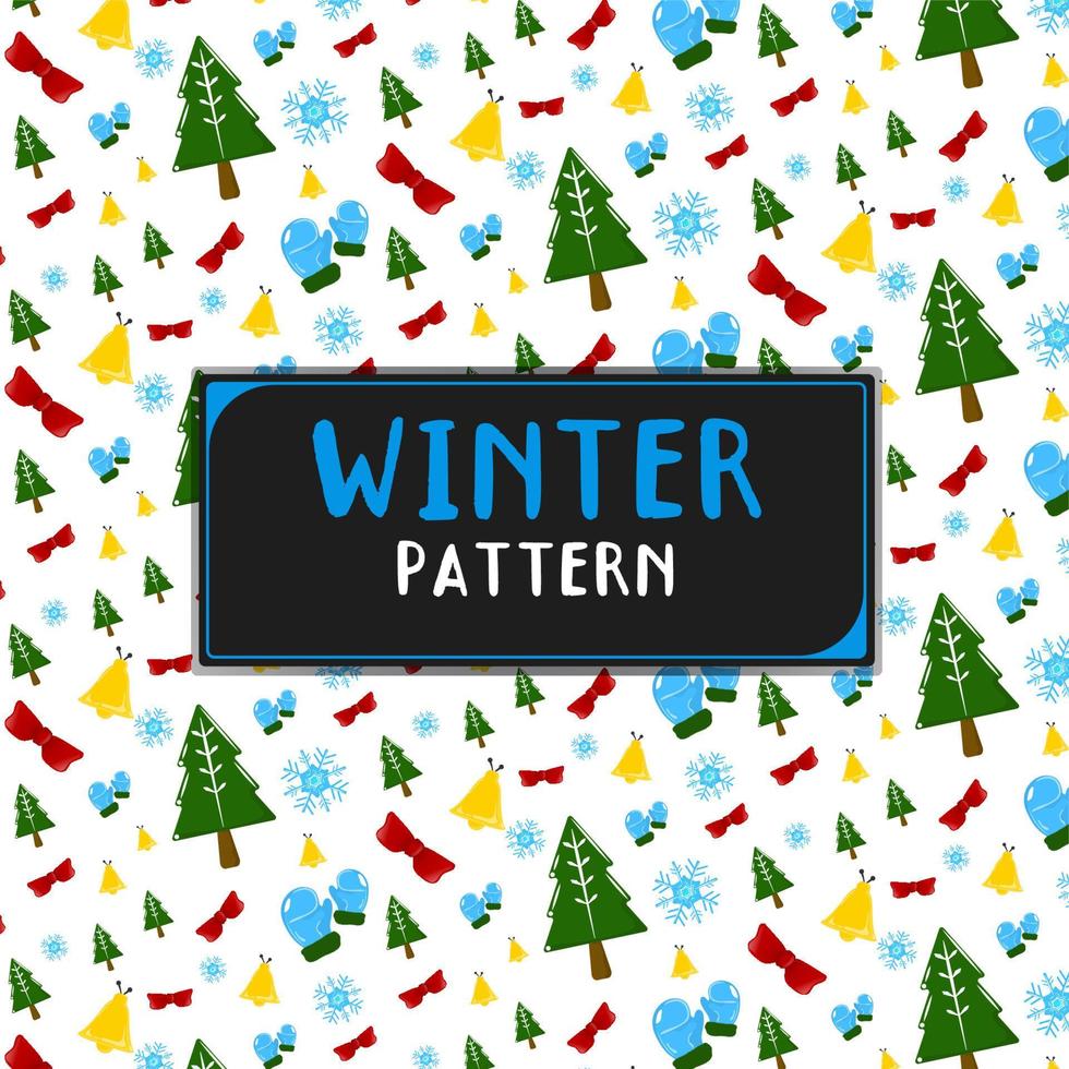 winter snow santa new year background pattern vector