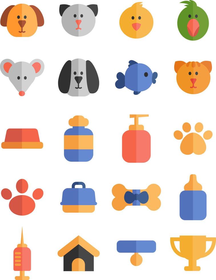 Pet shop, illustration, vector, on a white background. vector