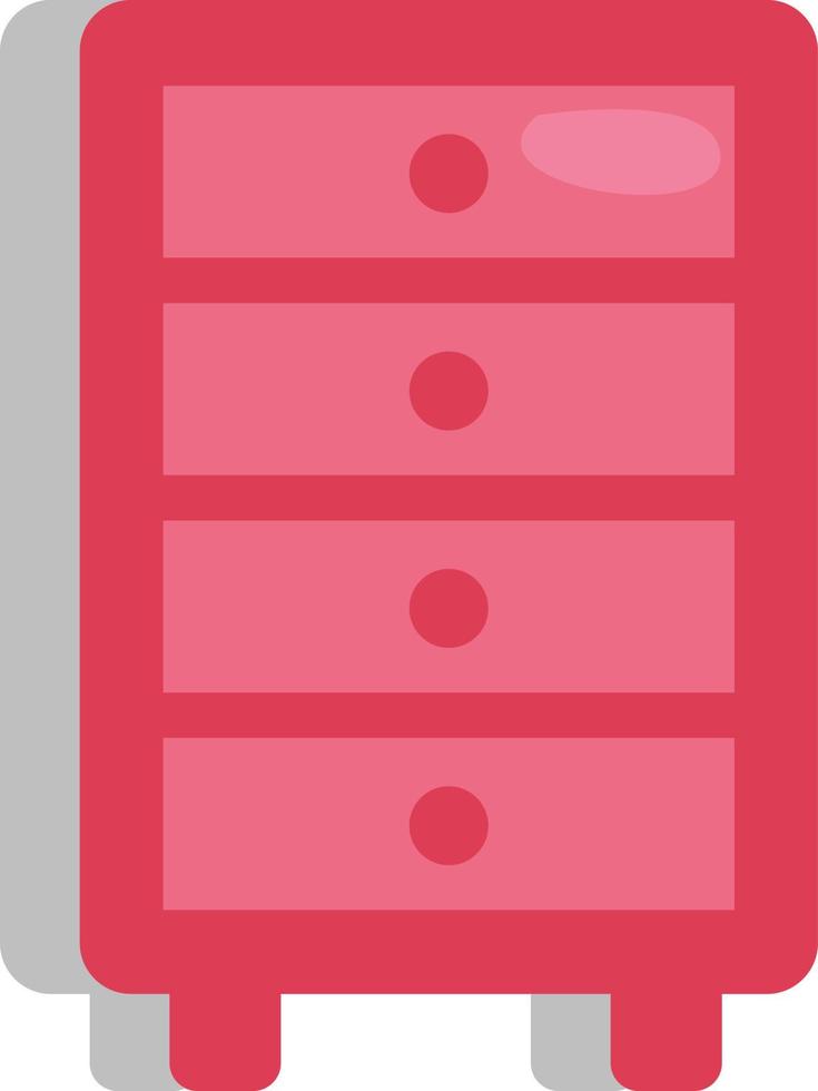 Pink cabinet, illustration, vector on a white background.